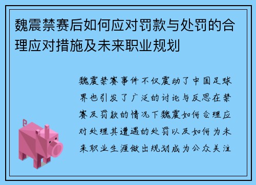 魏震禁赛后如何应对罚款与处罚的合理应对措施及未来职业规划
